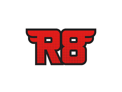 R8 Logo branding custom type hand drawn lettering logo type