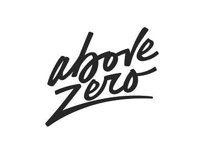 Above Zero Logo calligraphy hand lettering lettering logotype type typography