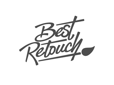 Best Retouch Logo hand lettering lettering logo