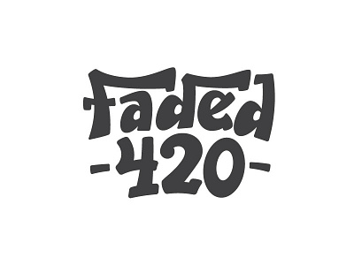 Faded 420 V2 branding hand lettering lettering logo logotype type typography