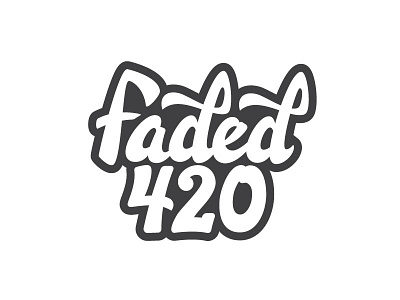 Faded 420 V3 branding hand lettering lettering logo logotype type typography