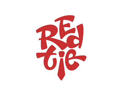 Red Tie Logo branding hand lettering lettering logo logotype type typography