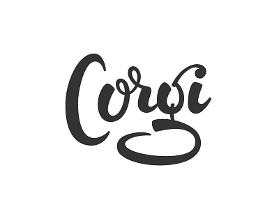 Corgi hand lettering lettering type typography