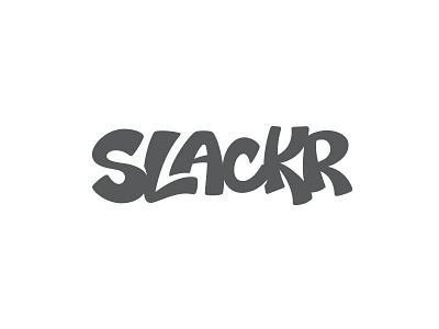 Slackr Logo graffiti hand lettering lettering