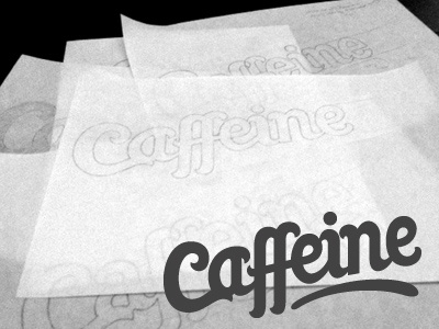 Caffeine - Sketches & Vector hand lettering lettering sketch typography