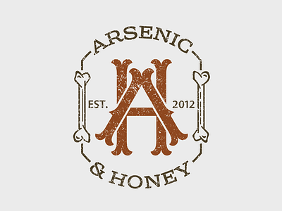 Arsenic & Honey Logo #2 badge branding emblem identity logo monogram