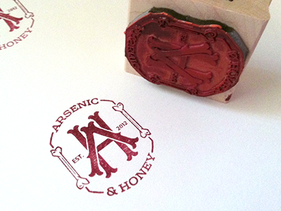 A&H Rubber Stamp branding identity logo monogram rubber stamp