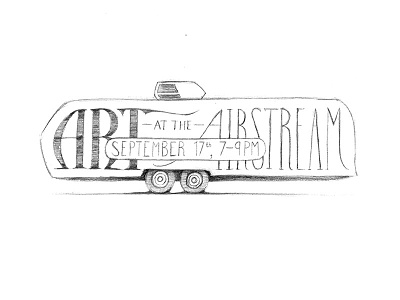 Art at the Airstream design drawing illustration pencil sketch