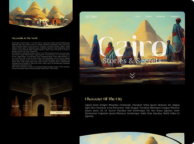 Story of Cairo website ui ux website