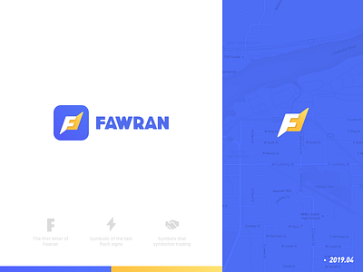 Fawran logo abstract app branding design illustration ios logo logotype simple
