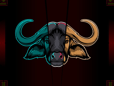 Buffalo head vector animal buffalo design graphic design head vector illustration vector wild