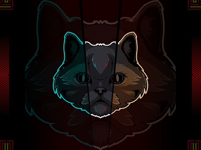 Persian cat head vector animal cat design graphic design illustration logo pet pets vector