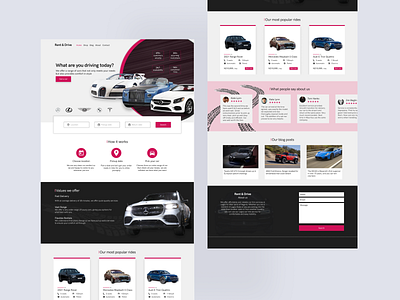 Rent & Drive ui user experience web design