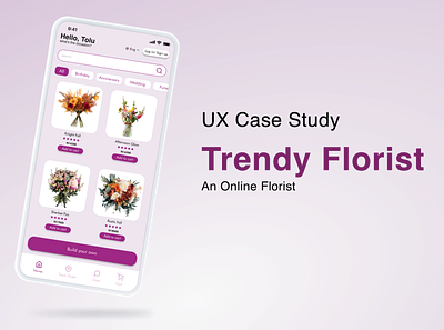 Trendy Florist mobile ui ux
