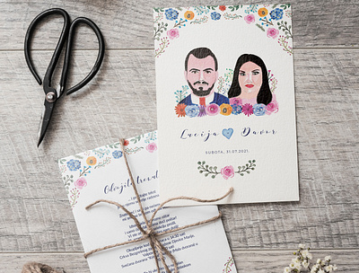 Custom wedding invitation custom design graphic design illustration wedding invitation