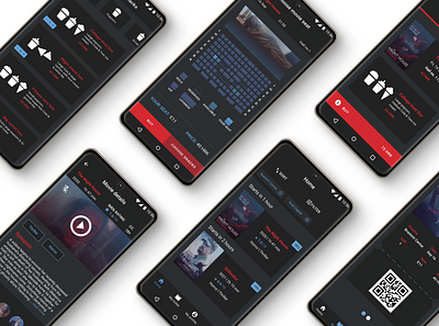Cinema tickets booking app UX/UI ui ux