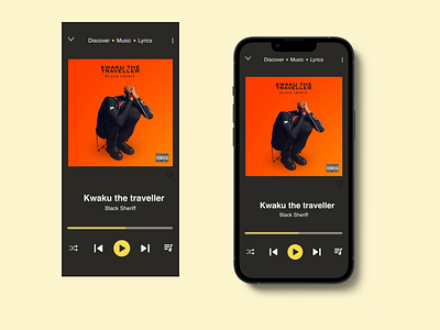 Music Player #DailyUI design music player product design typography ui