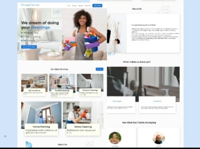 Vintage Cleaning Landing Page UI