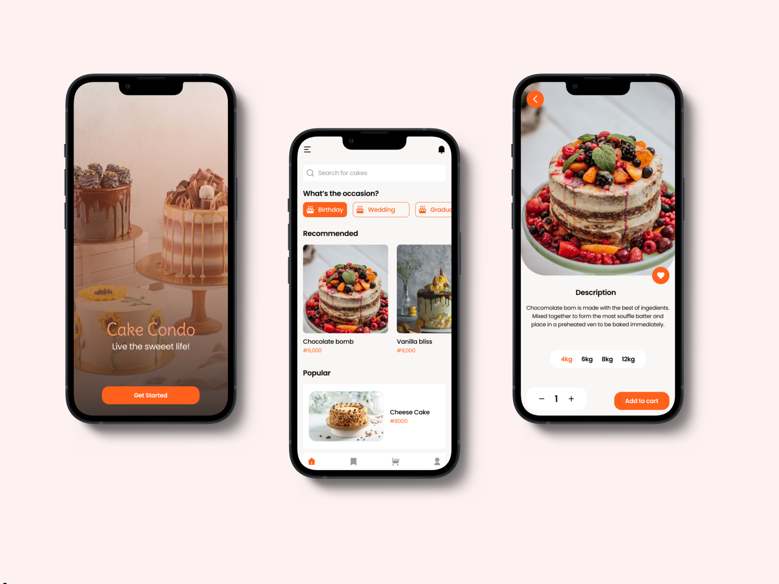 Cake App UI by Chinelo Arinze on Dribbble