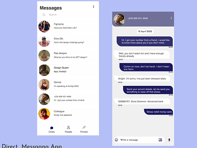 Messaging App UI design landing page messaging app product design ui uiux