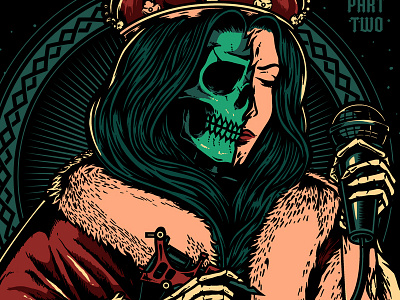 Tattoo contest poster crown poster queen skeleton tattoo