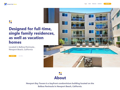 Newport Bay Towers Website Design front end dev real estate webdesign