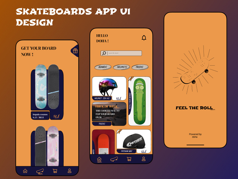 Skateboards Ui Design By Doha Designer On Dribbble