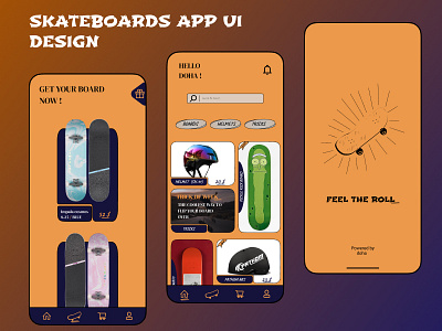 SKATEBOARDS UI DESIGN app design boards design e commecre figma graphic design logo mobile app ui user interface