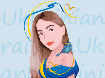 Marina. Ukrainian girl. illustration illustration vector standwithukraine supportukraine ukraineart ukraineillustrator
