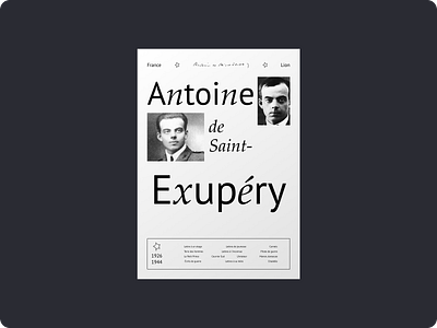 Poster about Antione de-Saint Exupéry