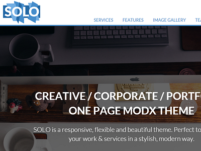 Creative / corporate / portfolio one page theme