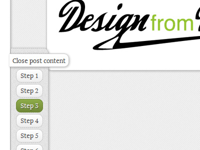 Blog Content Nav css3 design html5 jquery