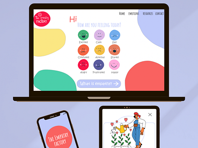 The empathy factory - App/responsive website design-Adobe XD app design design illustration ui ux design website design