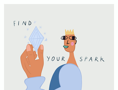 Find your spark - Illustration editorial illustration illustration social media content