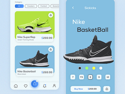 Sickicks - E-commerce Shoes App UI Design by Hamail Hassan on Dribbble