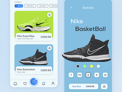 Sickicks - E-commerce Shoes App UI Design app app design app designer branding design designer e commerce mobile app mobile app design nike nike app design shoes app design ui ui design ui designer user experience user interface ux ux design ux designer