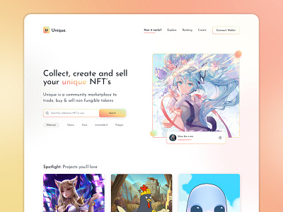 NFT Website Design - UI UX