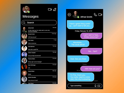 Daily UI #013 Direct Messaging app design direct message message ui