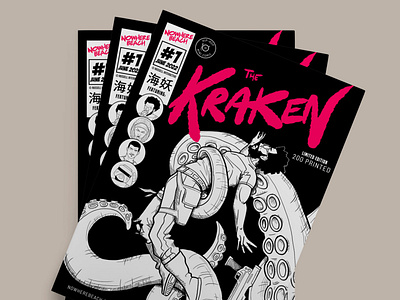 Comic book cover design - The Kraken by Nowhere Beach