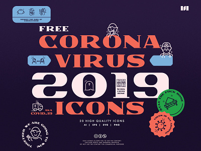 FREE!! CORONAVIRUS (COVID-19) ICONS coronavirus covid covid 19 design free freebies icon icons iconset illustration line vector