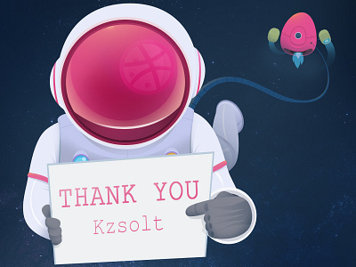 Thanks Kzsolt astronaut gravity invitation invite kzsolt ship space thank