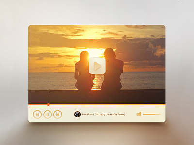 Video Player app clip orange play player sunset ui video