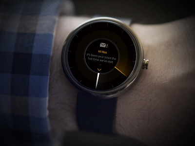 Android watch Concept alert android clock concept mail time ui watch wear