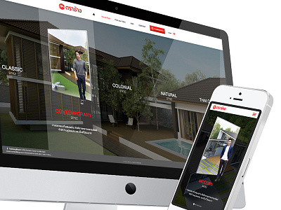 Trachang House Style Website brand design house mobile red responsive site web website