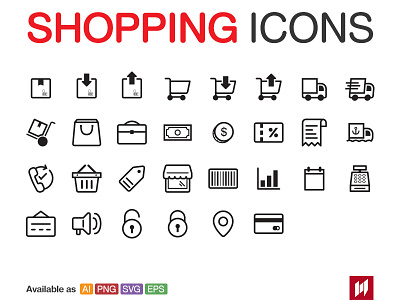 Shopping & E-Commerce icons