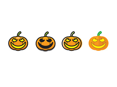 [WIP] Halloween icons - Style test color festival graphic halloween icon line orange pumpkin test vector