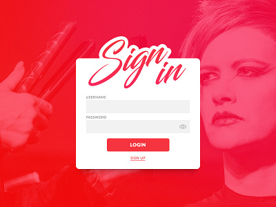 Daily UI challenge #001 - Sign in challenge cosmetic daily in nas red sexy sign ui username