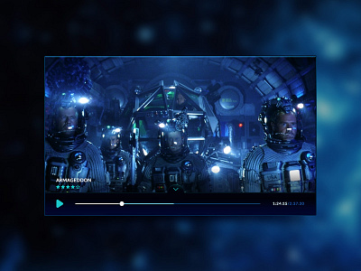 Daily UI challenge #002 - Video Player challenge clip daily dark hd movie player space ui vdo video