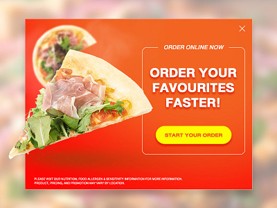 Daily UI challenge #005 - Pop up challenge daily food italian pizza pop red ui up yummy