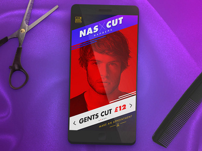 UI challenge #007 - BARBERS app appointment barbers cut hair man mobile purple ui
